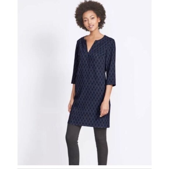 Boden Dresses & Skirts - Boden Easy Notch Shift Dress with Pockets Carbon Blue Sz 2R